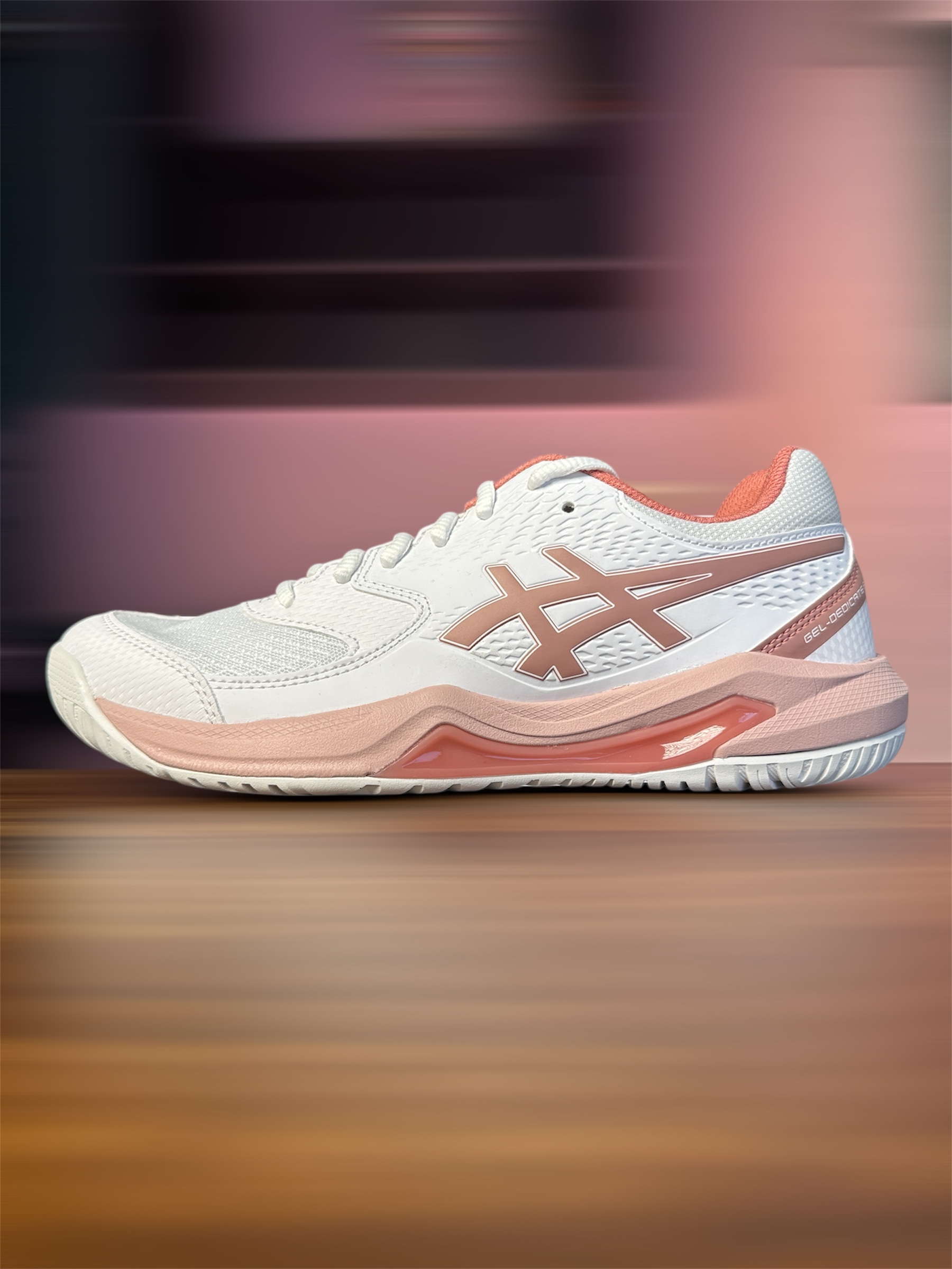 Giày Tennis/Pickleball ASICS Dedicate 8 Chính Hãng – Trắng Hồng – Nhẹ, Bám Sân – Công Nghệ GEL™ Giảm Chấn – Thoáng Khí